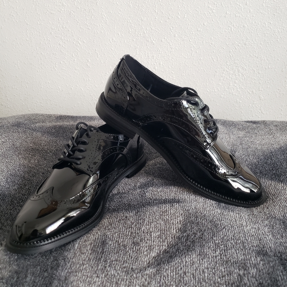 Black Patent Oxfords (wide)